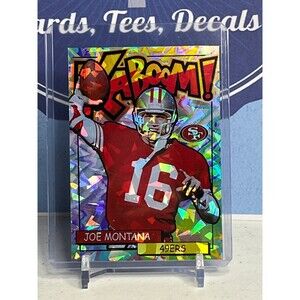 Joe Montana San Francisco 49ers Kaboom Custom Cracked Ice Holographic NFL Card
